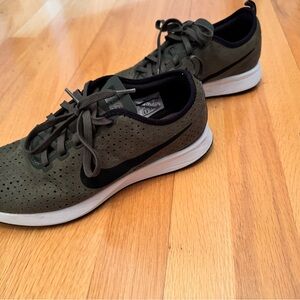 Nike Olive Green Sneakers with Black Accents